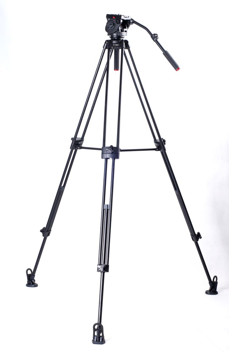 КИНГЈОИ ВТ-3500 + ВТ-3530 алуминијумски фото-апарат за видео камере са панорамским флуидом од 360 степени